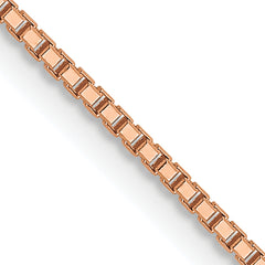 14K Rose Gold 1mm Sparkle Octagonal Box Chain