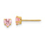 Inverness 14k 4mm Pink Heart CZ Earrings
