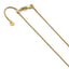 10K Yellow Gold Adjustable Box Chain Necklace with Lifetime Warranty