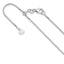 Box Chain Necklace in 10K White Gold, 0.9mm Adjustable, 22 Inch - Sophia Jewelers