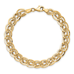 10K Yellow Gold Triple Fancy Link Bracelet