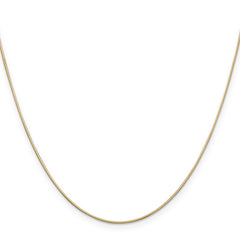 14K .8mm Diamond Cut Octagonal Snake Chain