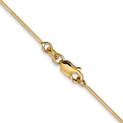 14K .8mm Diamond Cut Octagonal Snake Chain