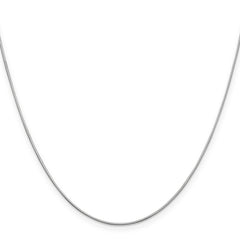 14K White Gold .8mm Diamond Cut Octagonal Snake Chain
