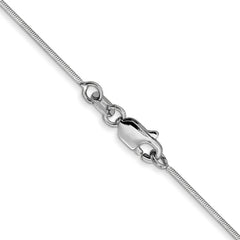 14K White Gold .8mm Diamond Cut Octagonal Snake Chain