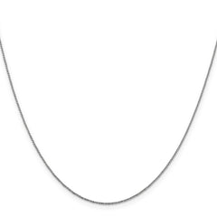 14K White Gold .9mm Diamond Cut Twisted Box Chain