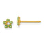 Inverness 14k August Lt Green Crystal Birthstone Flower Earrings