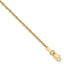 10K 1.5mm Diamond-Cut Lightweight Rope Chain