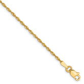 10K 1.5mm Diamond-Cut Lightweight Rope Chain