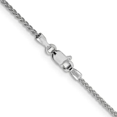 10K White Gold 1.5mm Diamond Cut Wheat Chain