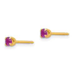 Inverness 24K Gold Plated February Birthstone Crystal Stud Earrings for Women