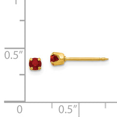 Inverness 24K Gold Plated July Birthstone Red Crystal Stud Earrings for Women