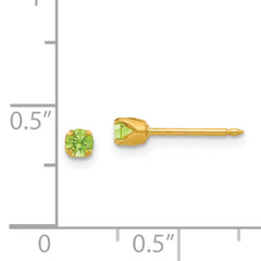 Inverness 24k Gold Plated August Birthstone Crystal Stud Earrings for Women