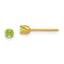 Inverness 24k Plated August Lt. Green Crystal Birthstone Earrings