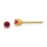 Inverness 14k 3mm February Crystal Birthstone Post Earrings