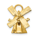 14K 3D Windmill Charm