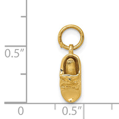 14k 3D Single Baby Shoe Charm