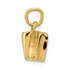 14K Gold 3D Sardine Can Charm with Moveable Lid and Polished Finish
