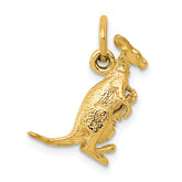 14k 3D Kangaroo with Joey Charm