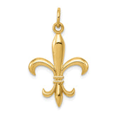 14k Hollow Fleur De Lis Charm