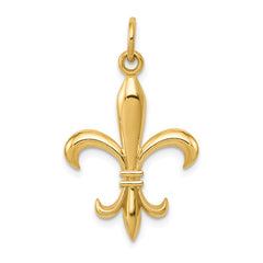 14k Hollow Fleur De Lis Charm