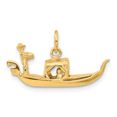 14K Gold 3D Gondola Charm with Polished Finish for Women