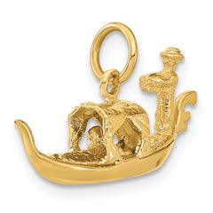 14K Gold 3D Gondola Charm with Polished Finish for Women