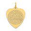 Happy Anniversary Heart Charm in 14K Yellow Gold, 25mm Engravable - Sophia Jewelers