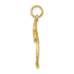 14K Gold Women's Palm Tree Charm with Polished Finish