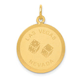 14k LAS VEGAS Disc Charm