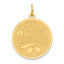 Merry Christmas Disc Charm in 14K Yellow Gold, 25mm Engravable - Sophia Jewelers