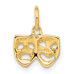 Sophia Jewelers 14K Gold Polished Comedy/Tragedy Charm Elegant Themed Jewelry