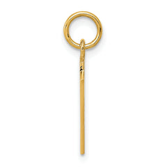 14K Gold Enameled Blackjack Charm for Men Polished Finish