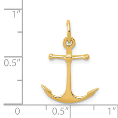 14K Gold 3D Anchor Charm for Men Themed Elegant Design