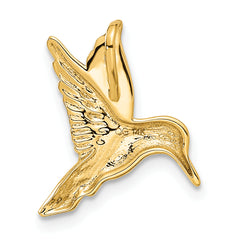 14K Gold Hummingbird Chain Slide with Polished Elegant Finish