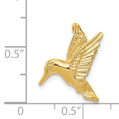 14K Gold Hummingbird Chain Slide with Polished Elegant Finish