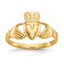 14k Polished Claddagh Ring