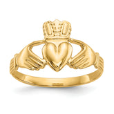 14k Polished Claddagh Ring