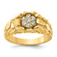 Men's Diamond Cluster Nugget Ring in 10K Yellow Gold (1/4 ct. tw.), Size 10 - Sophia Jewelers