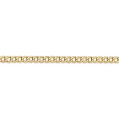 Sophia Jewelers 14K Gold Curb Necklace with Polished Finish and Lobster Clasp