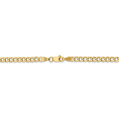 Sophia Jewelers 14K Gold Curb Necklace with Polished Finish and Lobster Clasp