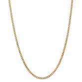 Sophia Jewelers 14K Gold Curb Necklace with Polished Finish and Lobster Clasp