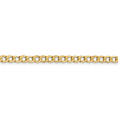 Sophia Jewelers 14K Gold 18 Semi-Solid Curb Chain Necklace with Polished Finish