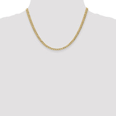 Sophia Jewelers 14K Gold 18 Semi-Solid Curb Chain Necklace with Polished Finish