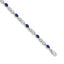 14k White Gold Diamond and Sapphire Bracelet