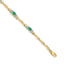 Diamond & Emerald Bracelet in 14K Yellow Gold, 4mm (0.01 ct. tw.), 7 Inch - Sophia Jewelers
