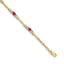 Diamond & Ruby Bracelet in 14K Yellow Gold, 4mm (0.01 ct. tw.), 7 Inch - Sophia Jewelers