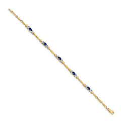 14k Diamond and Sapphire Bracelet