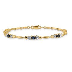 14k Diamond and Sapphire Bracelet