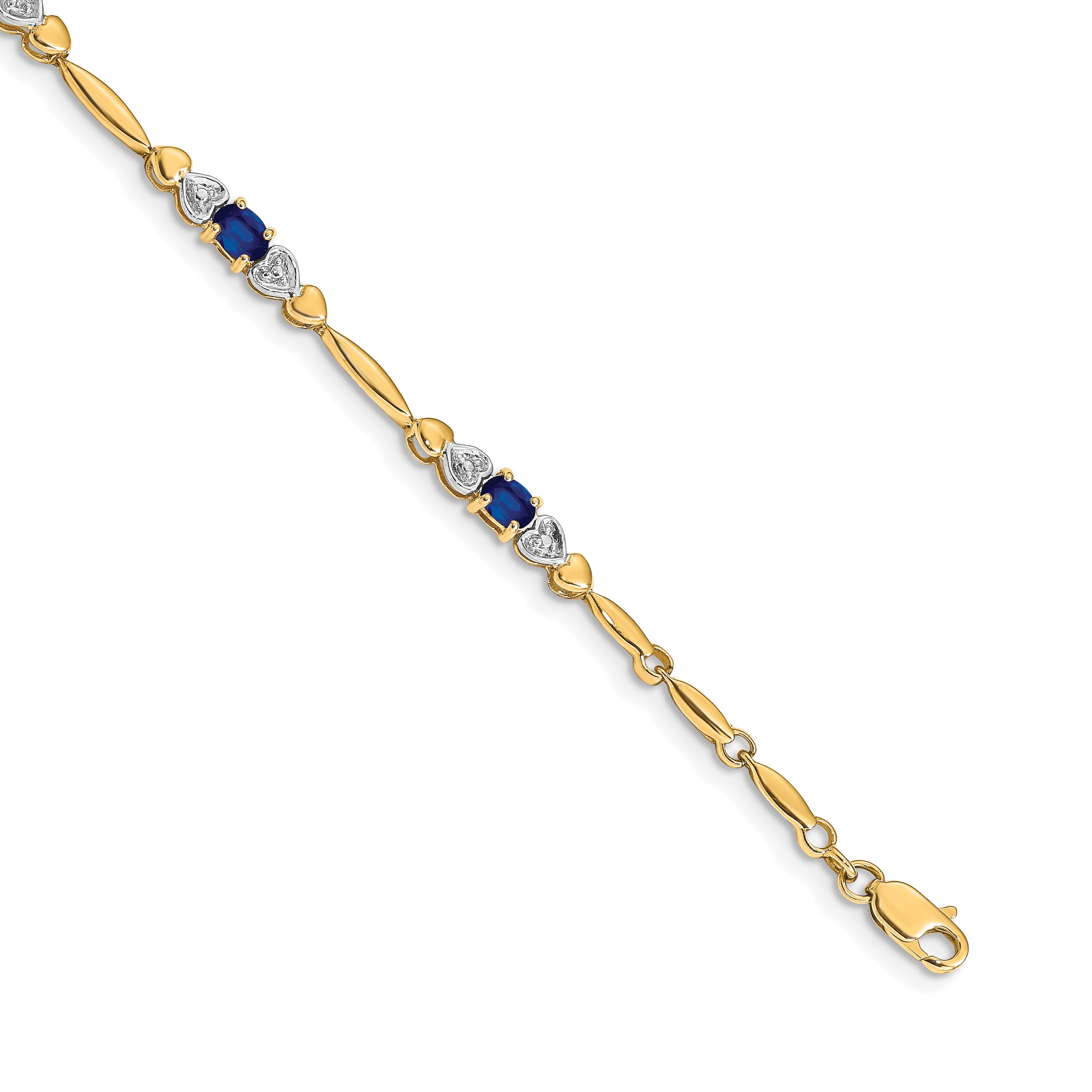 14k Diamond and Sapphire Bracelet